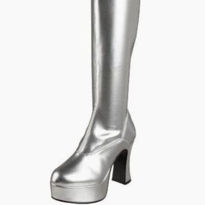 Funtasma Silver Go Go Costume Boots NIB but Good Condition